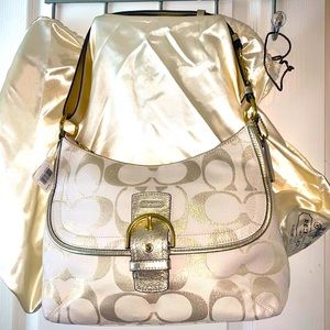 🛑SOLD🛑NWT Coach Bag Cream & Gold Colors